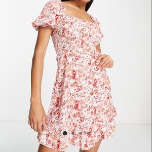 Parisian shirred front a line mini dress